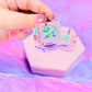 Retro Computer Earrings, Pastel Space