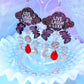 Mothman Drops, Acrylic Earrings