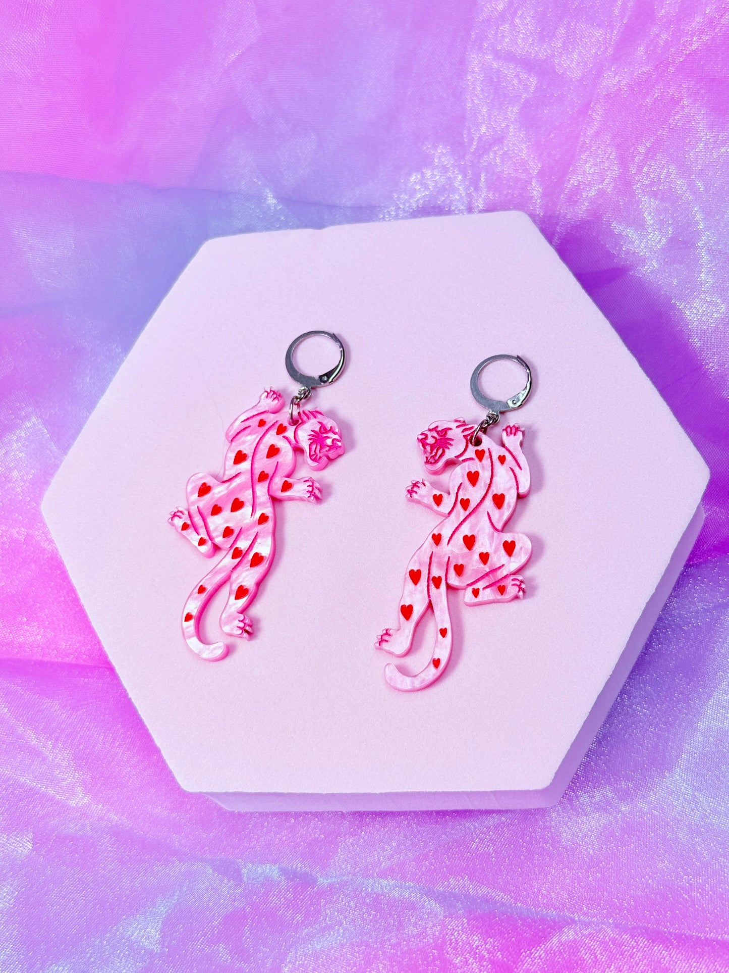 Crawling Love Panther Earrings