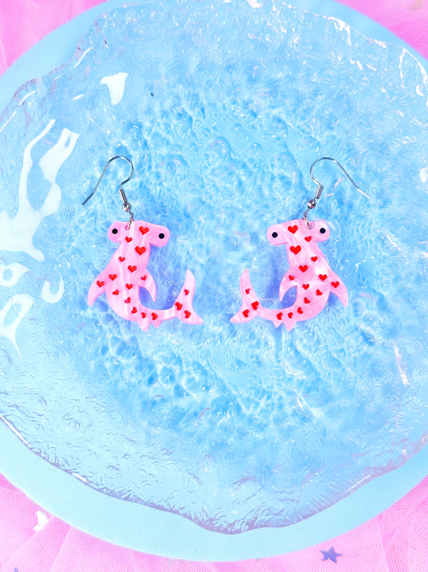 Love Hammerhead Acrylic Earrings
