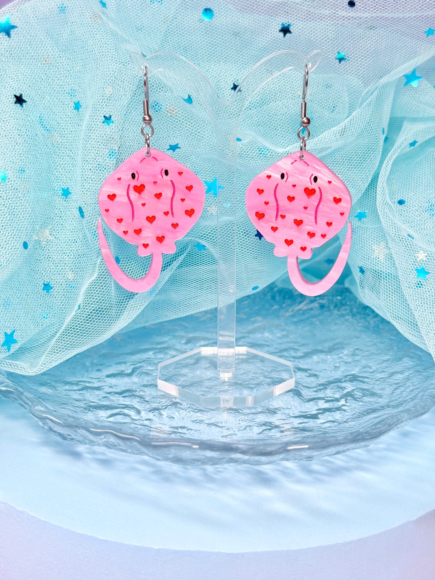 Love Ray Acrylic Earrings