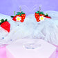 Mini Strawberry Acrylic Earrings