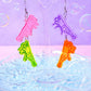 Jelly Shrimp Dangles, Acrylic Earrings