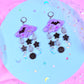 Witchy Night Sky Drops, Acrylic Earrings