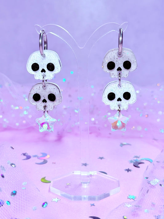 Jelly Skull Cuties, Acrylic Earrings