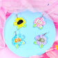 Purrfect Petals, Kitty Acrylic Earrings