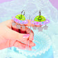 Galactic Glam UFO Acrylic Earrings