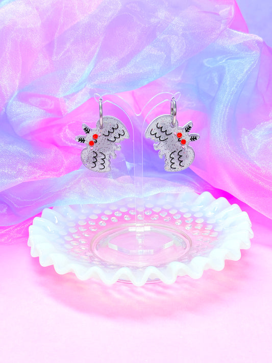 Jelly Mothman Cutie, Acrylic Earrings