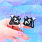 Manta Ray Acrylic Earrings (Extra Sparkly)