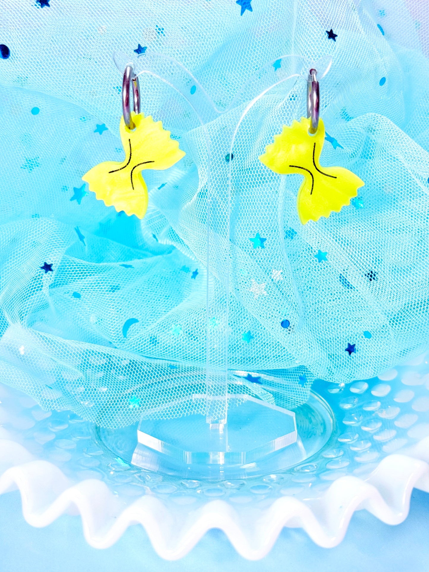 Farfalle Pasta Acrylic Earrings