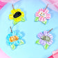Purrfect Petals, Kitty Acrylic Earrings