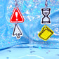Y2K Computer Icon Dangles, Acrylic Earrings
