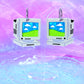 Retro Computer Earrings, Cloudy Skies