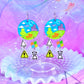 Frutiger Aero Inspired Acrylic Earrings (Version 3, Cloudy Skies)