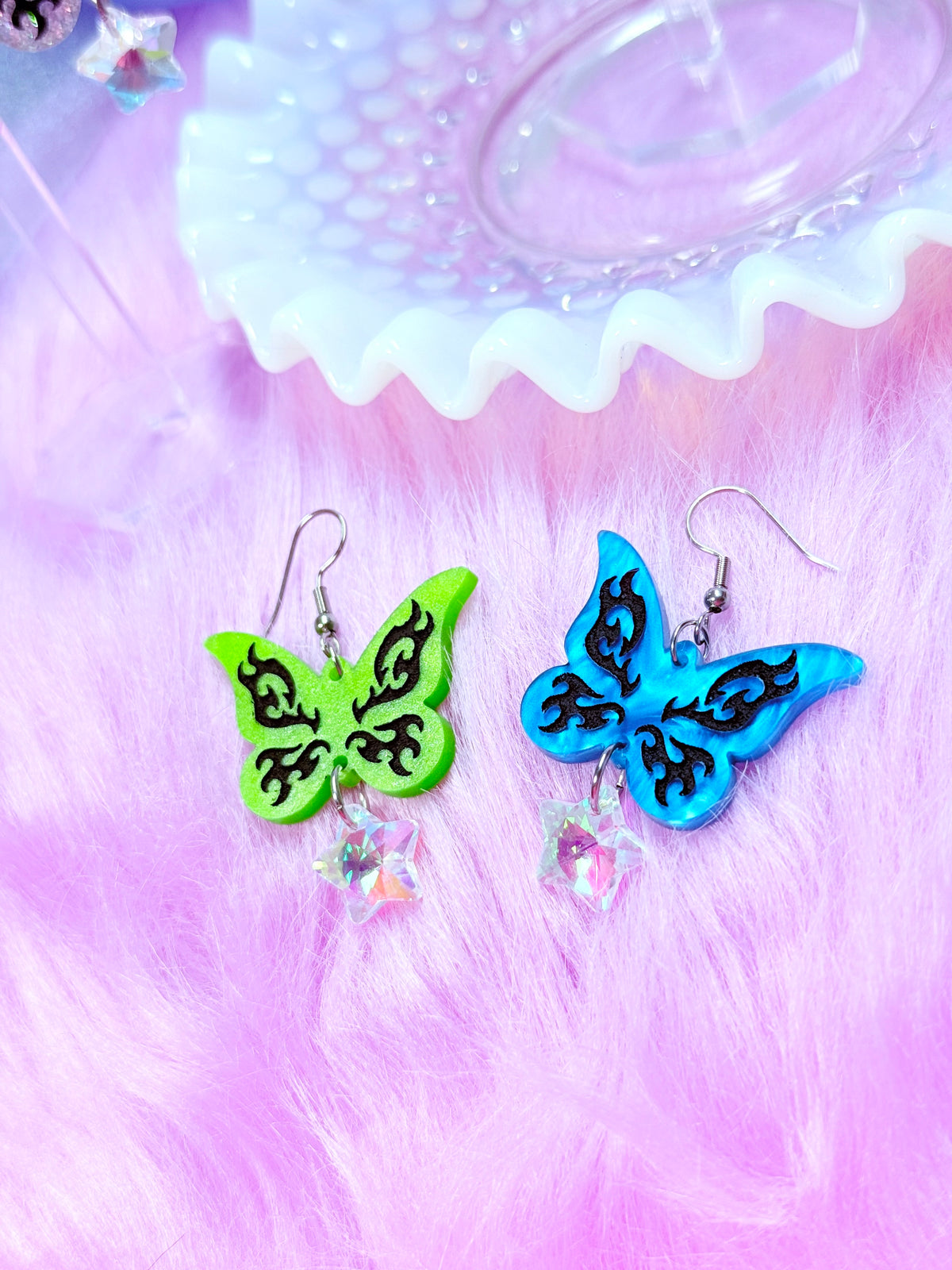 Y2K Butterfly Tattoo Earrings
