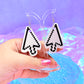 Classic Cursor Acrylic Earrings
