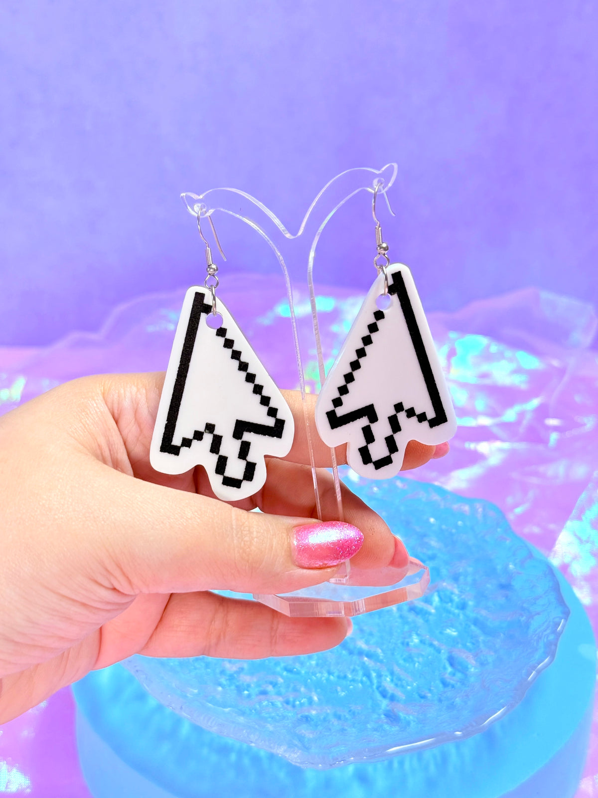 Classic Cursor Acrylic Earrings