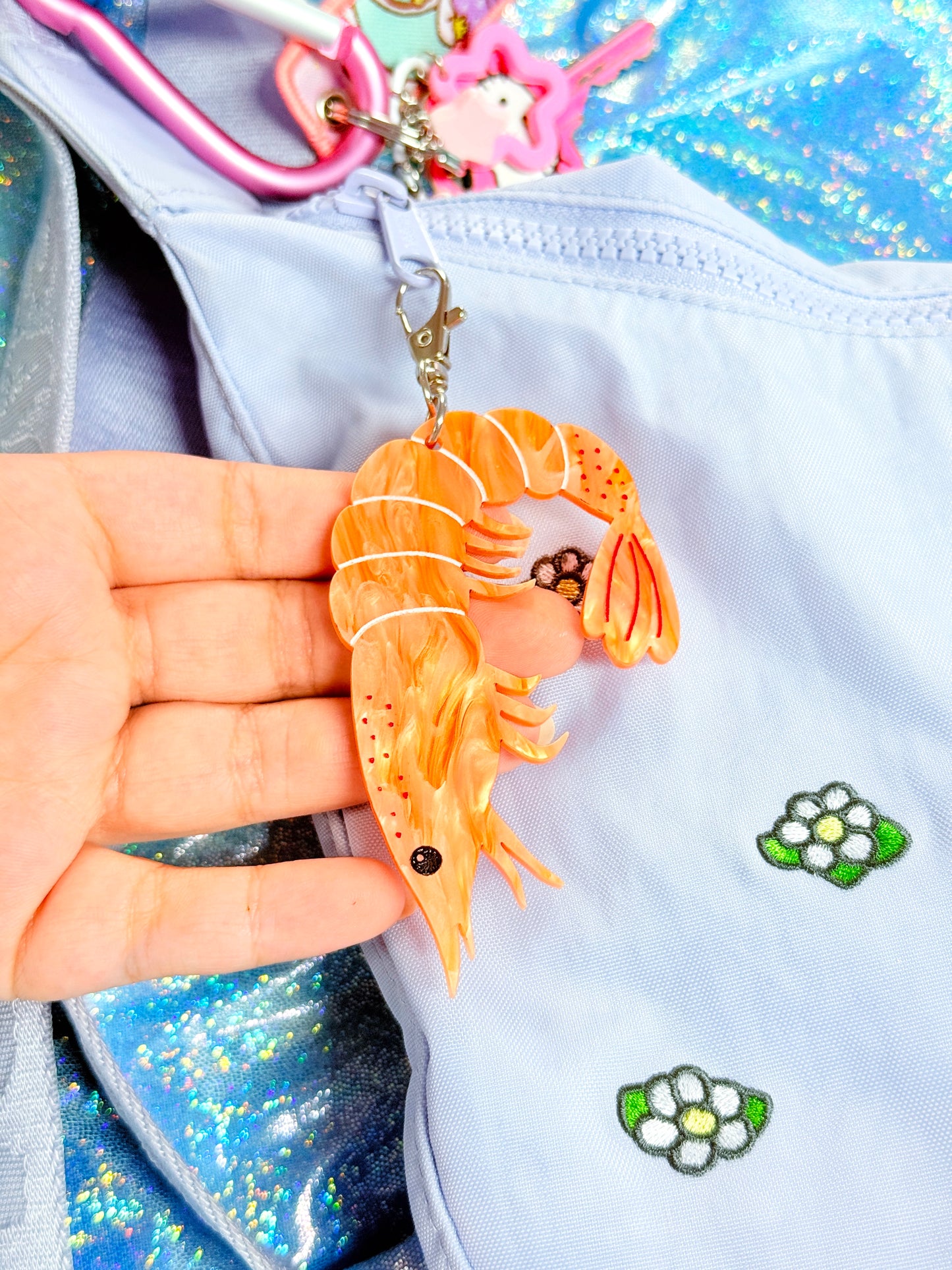 Shrimp Bag Charm