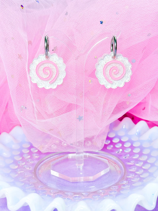 Mini Narutomaki (Fish Cake) Acrylic Earrings