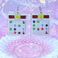 That One Computer Game, Acrylic Earrings