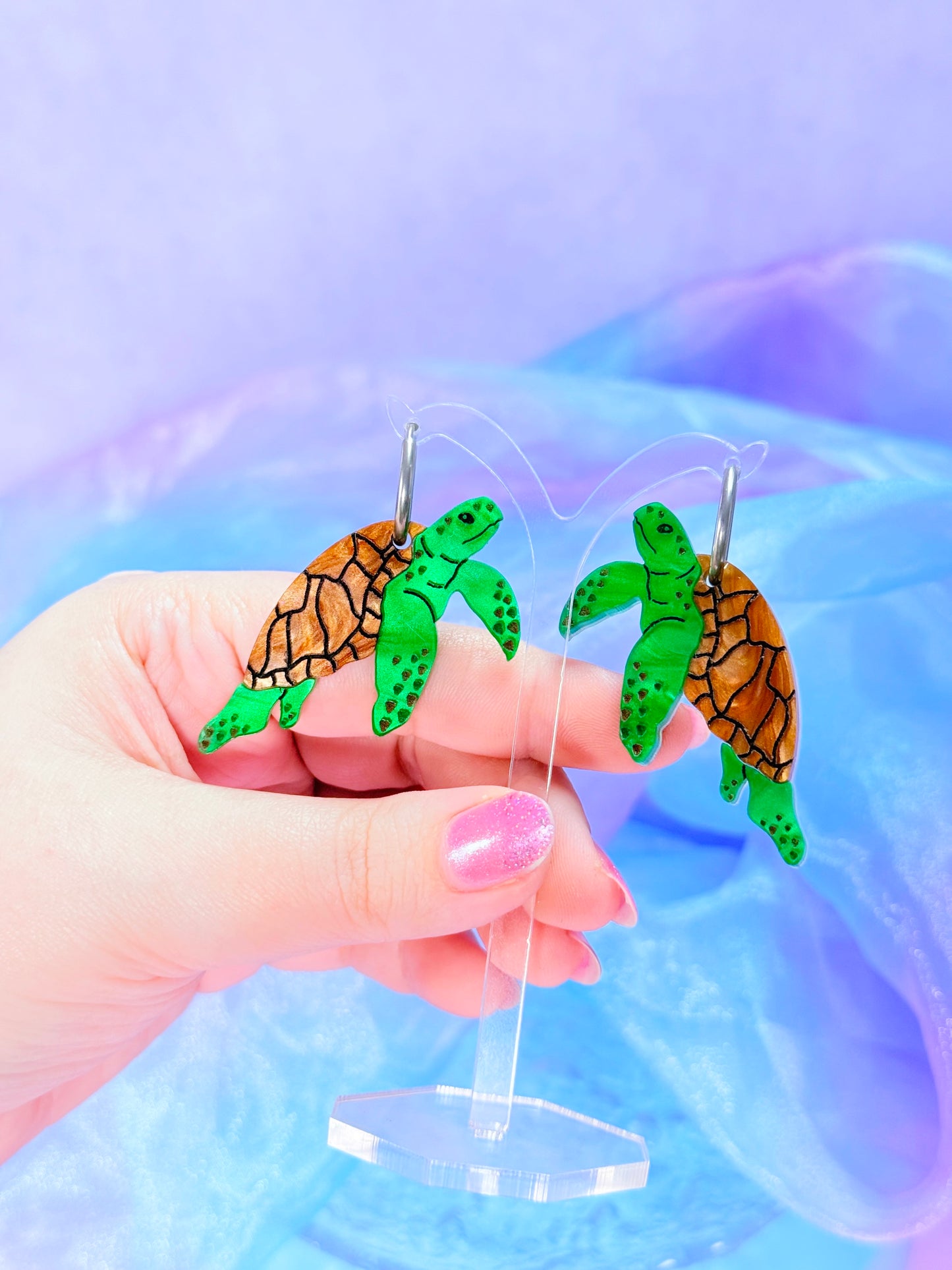 Sea Turtle Acrylic Earrings