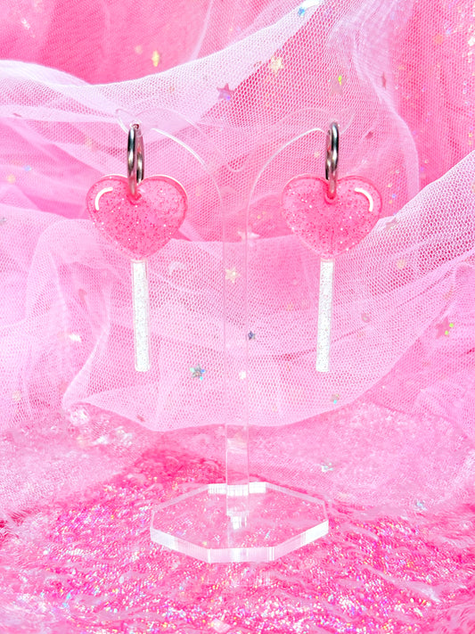 Heart Lolli Acrylic Earrings