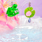 Frog and Lily Pad Acrylic Earrings