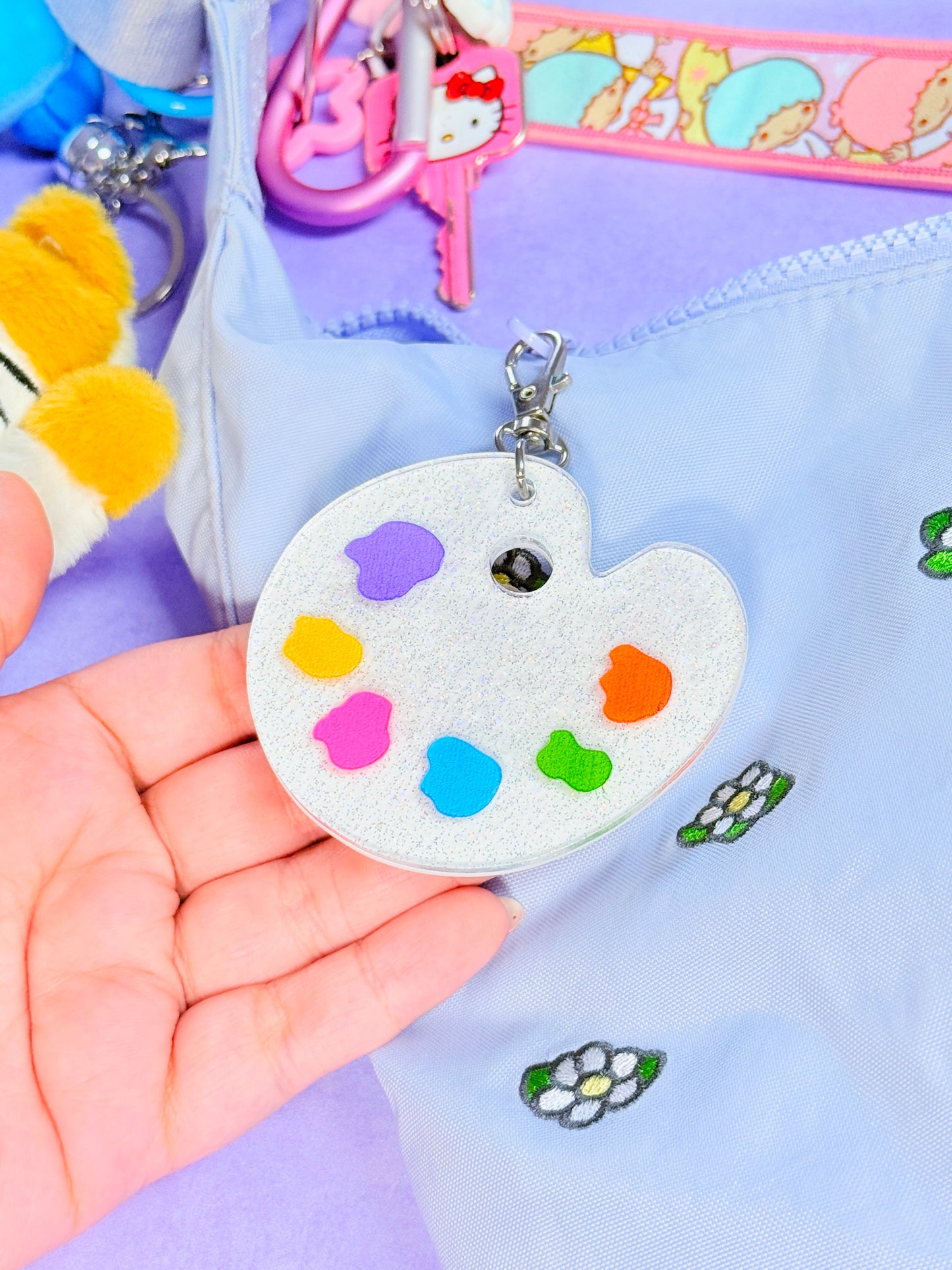 Paint Palette Bag Charm