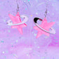 Y2K Cosmic Star Acrylic Earrings (Pink)
