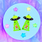 Bigfoot Cryptid UFOs, Acrylic Earrings