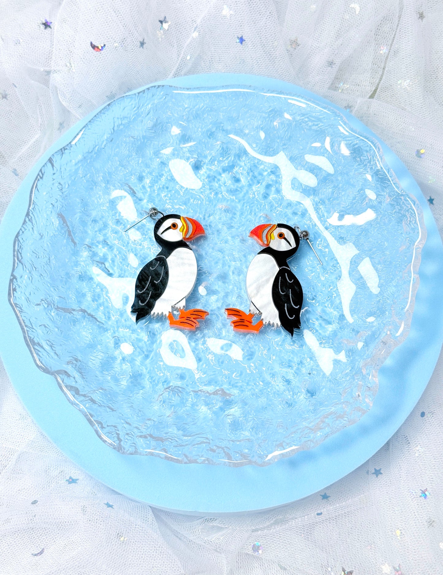 Puffin Acrylic Earrings