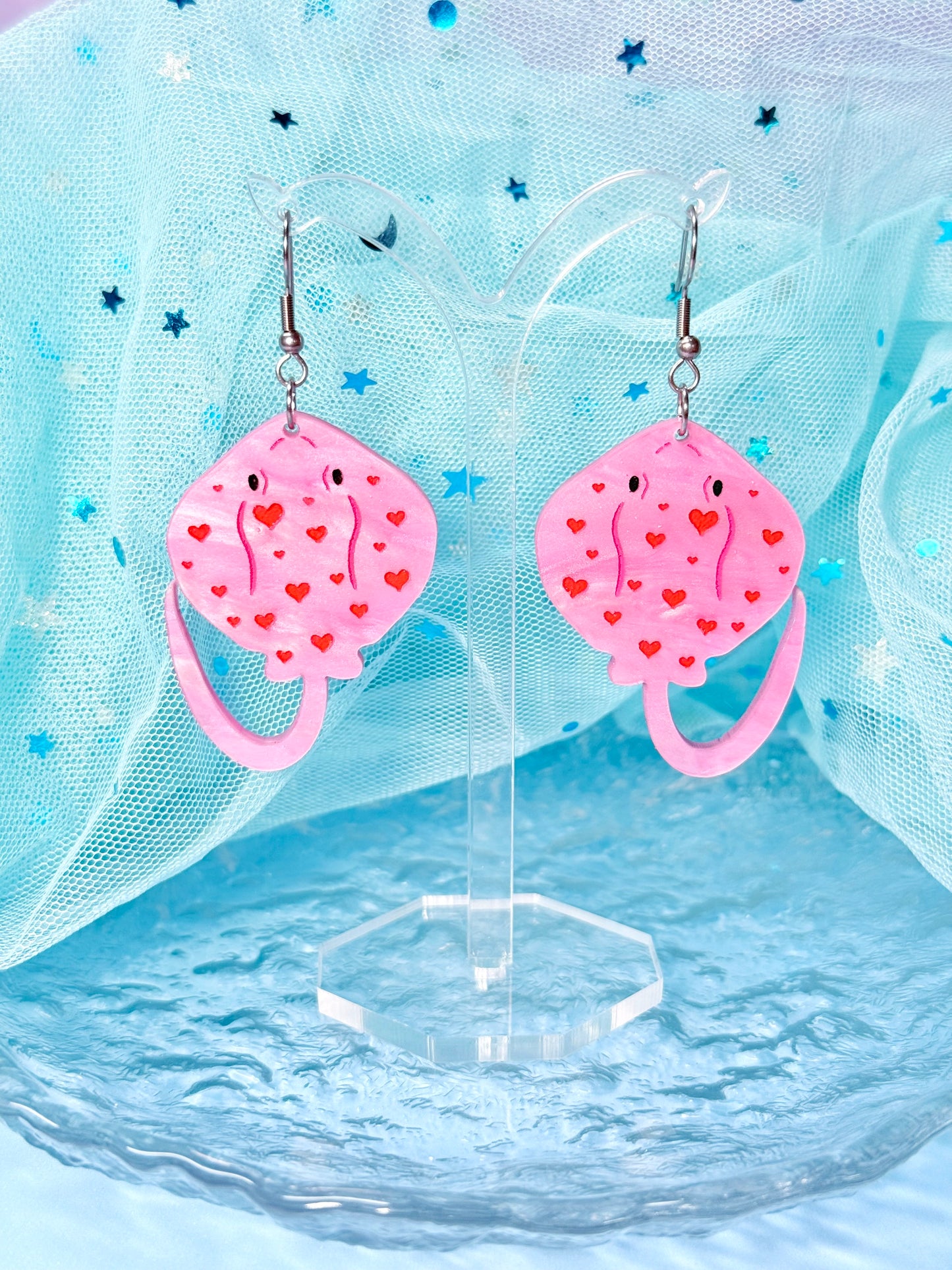 Love Ray Acrylic Earrings