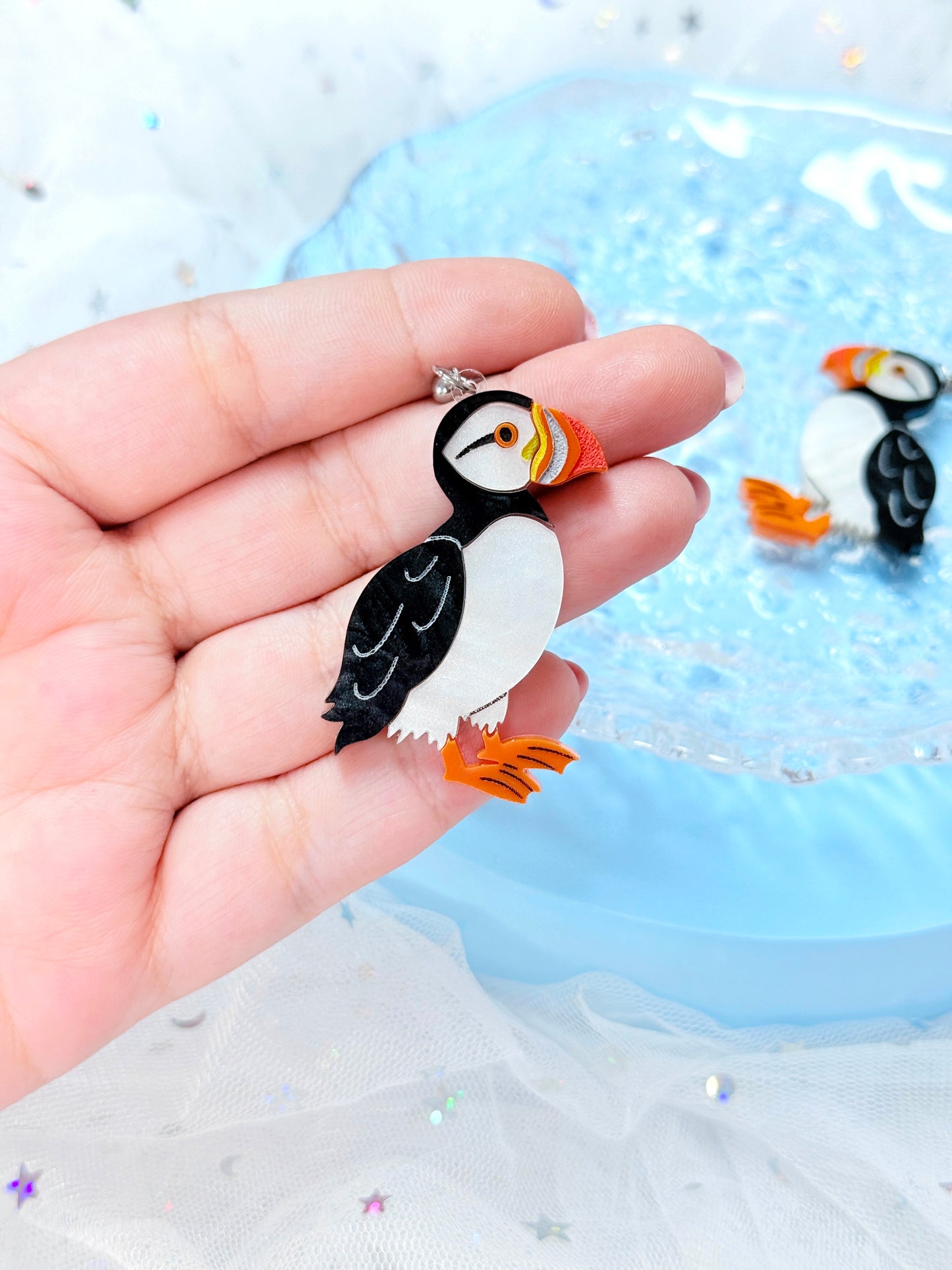 Puffin Acrylic Earrings
