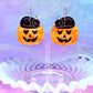 Halloween Kitty Acrylic Earrings