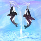 Orca Acrylic Earrings (Extra Sparkly)