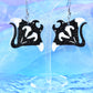 Manta Ray Acrylic Earrings (Extra Sparkly)