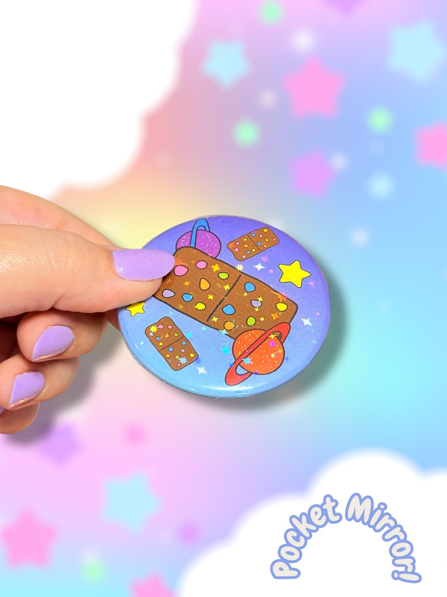 Nostalgic Space Brownie Mini Mirror