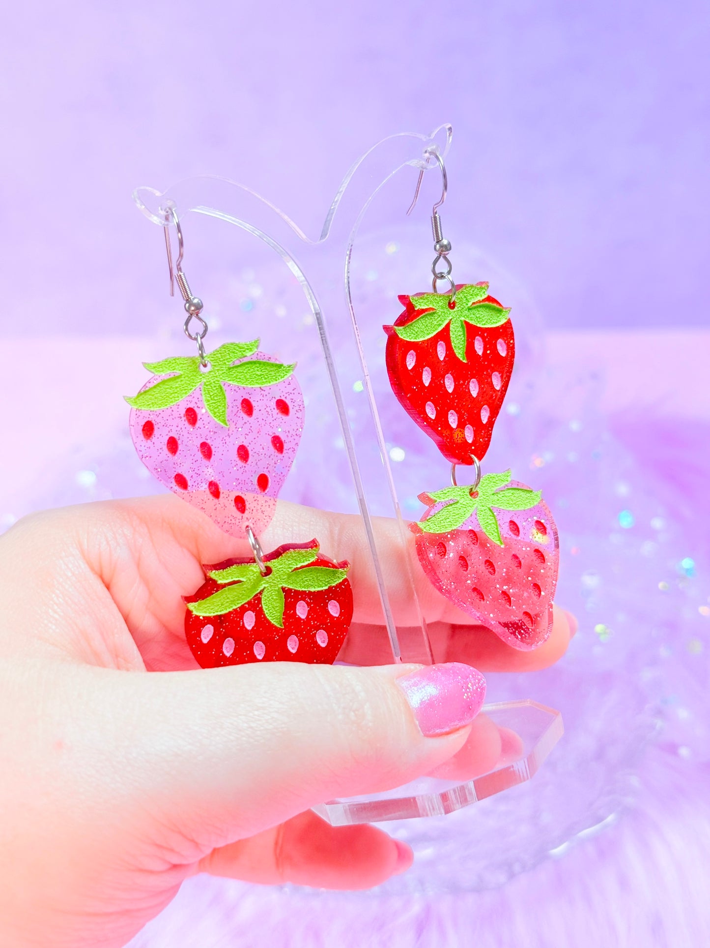 Strawberry Gummies, Acrylic Earrings
