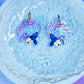 Betta Fish Acrylic Earrings (Mystic Blue and Purple)