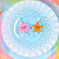 Beach Cuties, Starfish and Scallop Acrylic Earrings