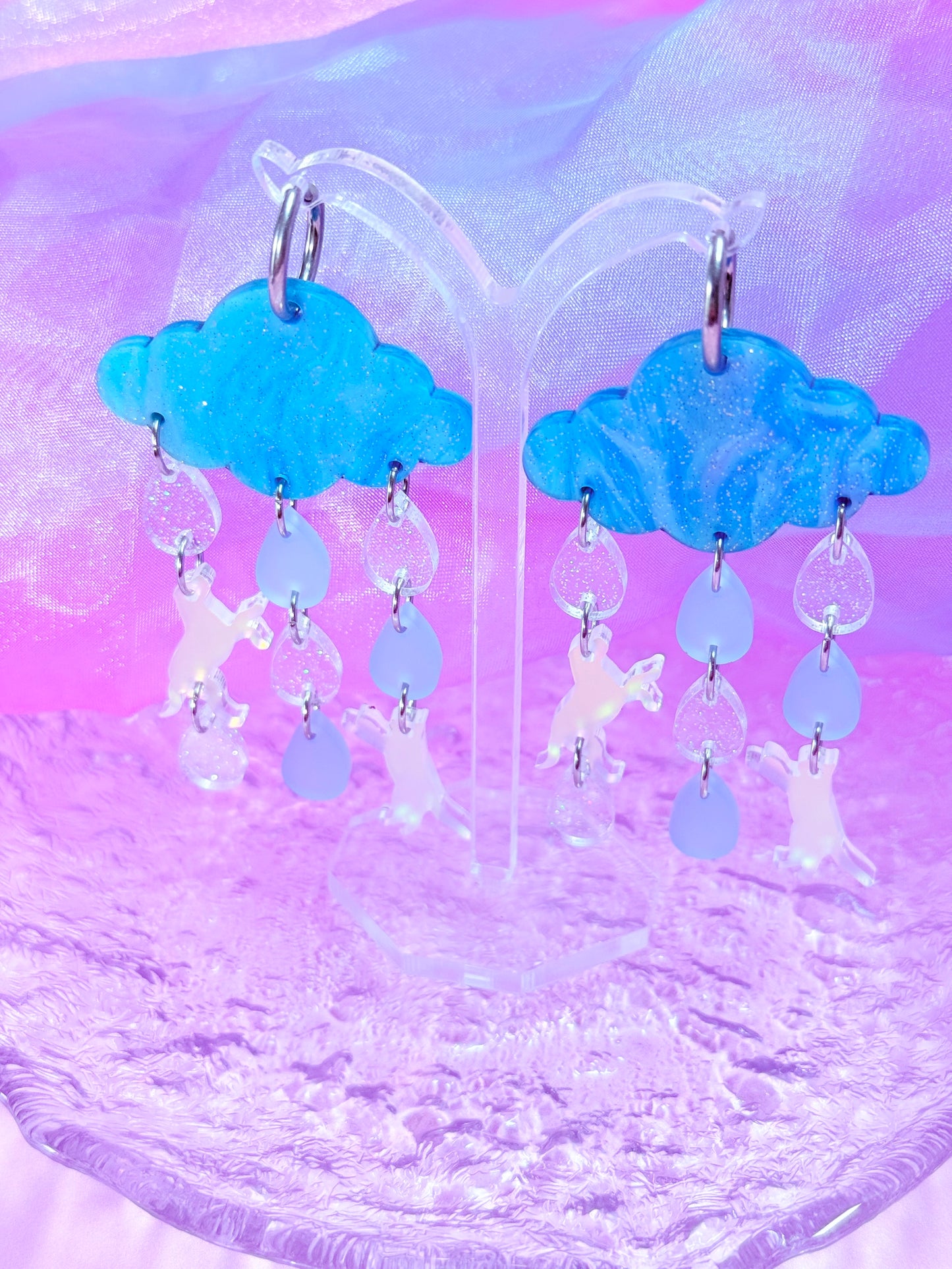 It's Raining Cats and Dogs! Acrylic Earrings