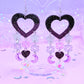 Y2K Candy Drops, Acrylic Earrings (Punky Purple)