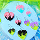Y2K Flame Heart Acrylic Earrings