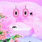 Cutesy Cockroach Acrylic Earrings (pinky pink)