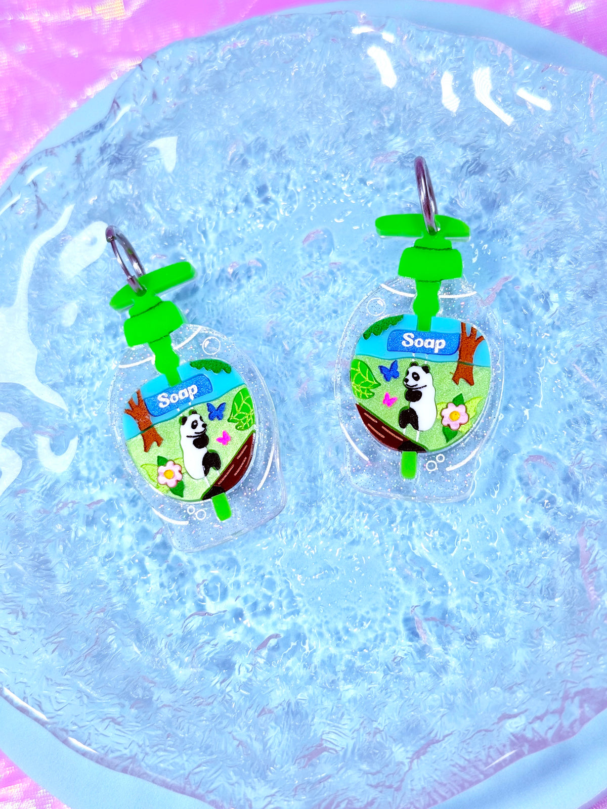 Nostalgic Panda Soap Earrings