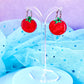 Mini Tomato Acrylic Earrings
