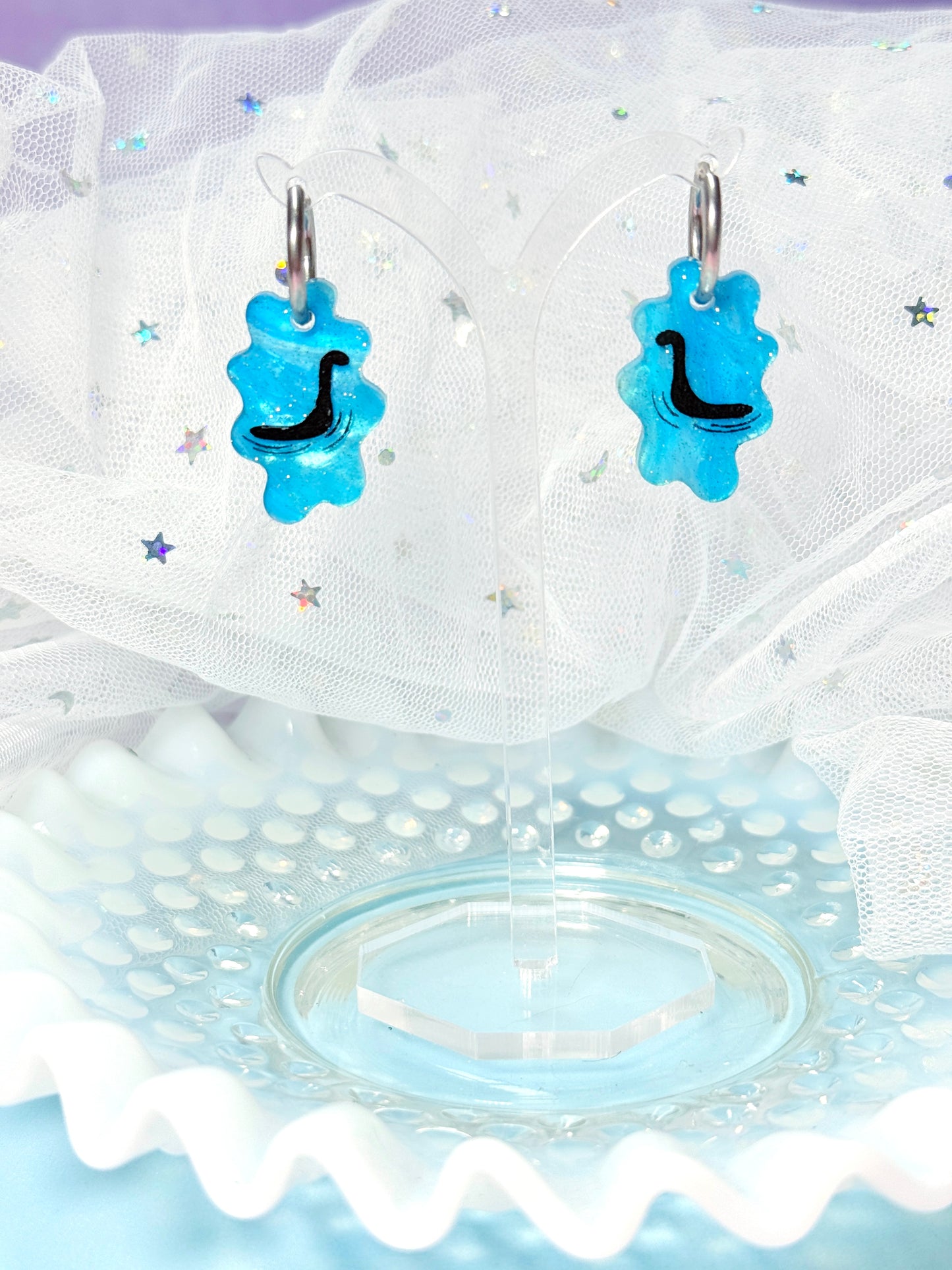 Mini Nessie (Loch Ness Monster) Acrylic Earrings