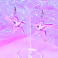 Y2K Spiky Star Acrylic Earrings (Purple)