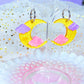 Jelly Moons (pastel), Acrylic Earrings