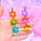 Retro Jelly Daisy Acrylic Earrings